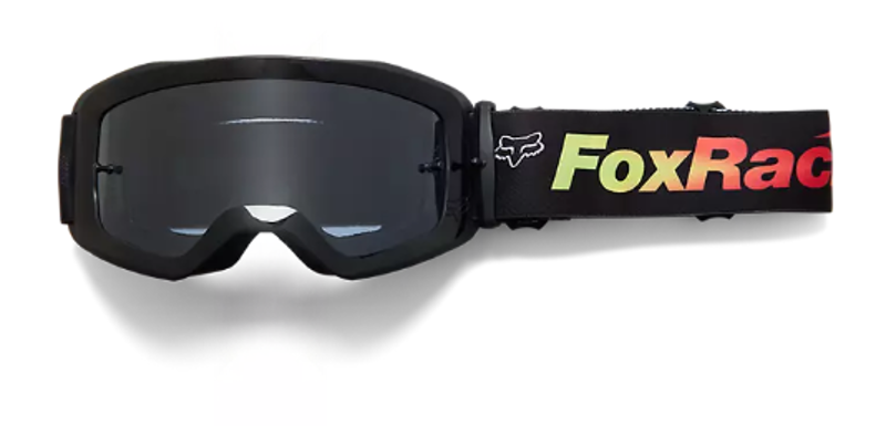 Fox Racing Youth Main Statk Mirrored Lens Goggles in Black/Red-1